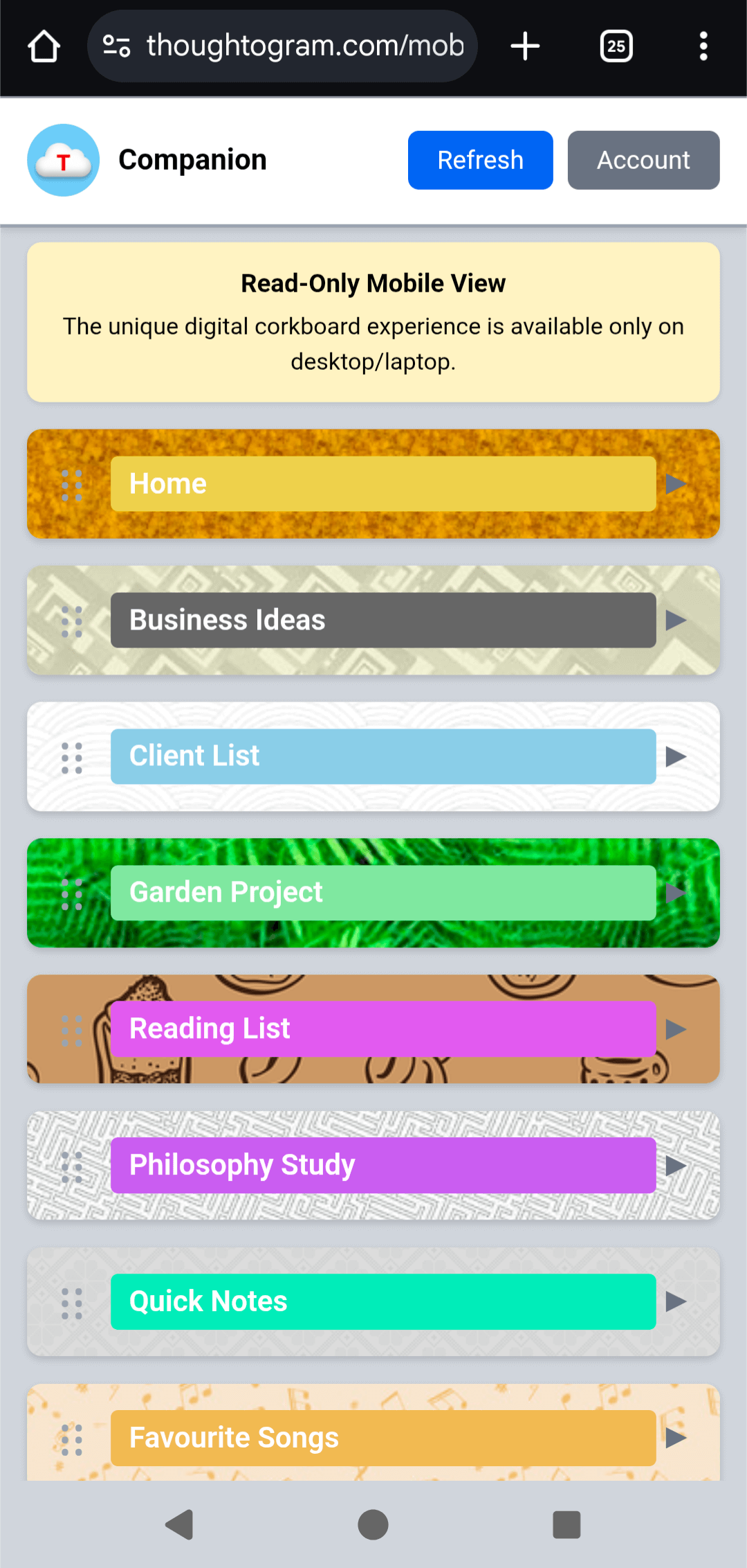 The Mobile Companion View